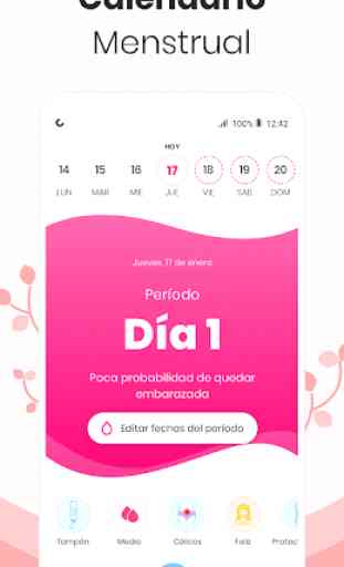Calendario Menstrual Mia: Ovulacion Dias Fertiles 1