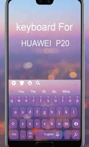 Purple Keyboard  For Huawei  P20 1