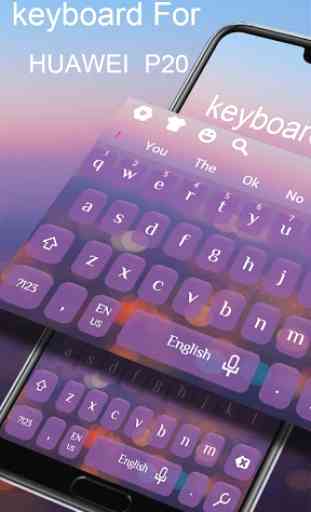Purple Keyboard  For Huawei  P20 2