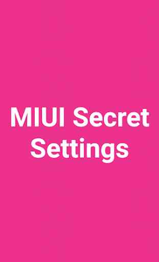 Secret Settings For MIUI 1
