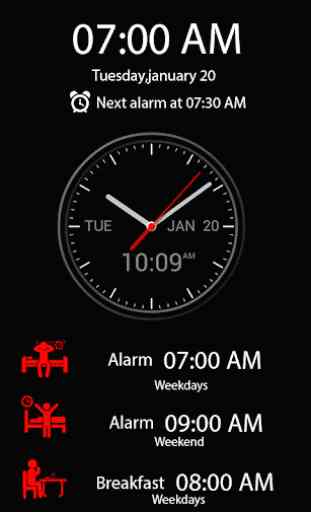Reloj despertador inteligente: tonos de llamada de 4