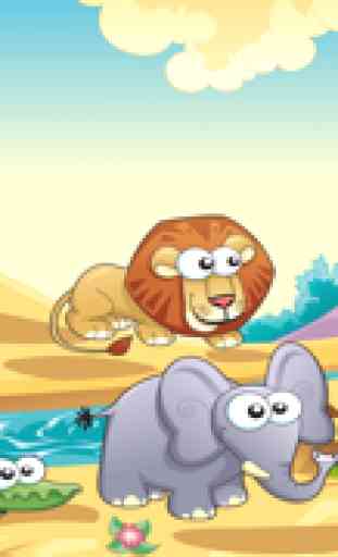 ABC Savannah! Juego para los niños: Aprender para escribir las palabras y el alfabeto con los animales del safari, desierto y selva. Con león, elefante, hipopótamo, loro, cebra, tigre, cocodrilo, serpiente, mono, camellos, jirafas 3