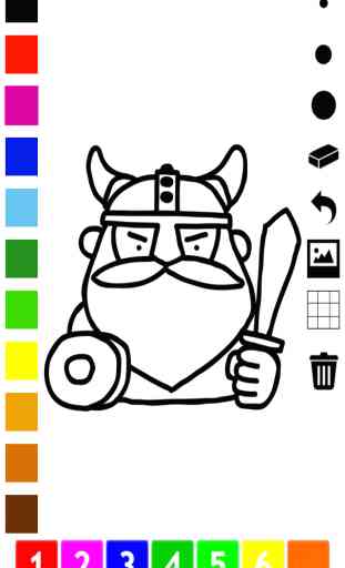 Activo! Libro para colorear de vikingos para niños: aprender a dibujar con muchas fotos como vikingo, nave, muchacho, barco, dragón, espadas, casco, el castillo, la batalla 3