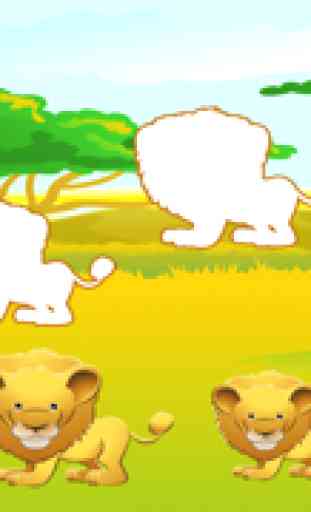 Animals of the Safari Sizing Game: Learn and Play for Children 3