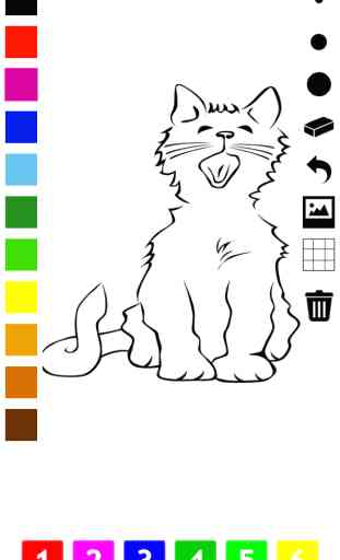 Libro para colorear de los gatos para los niños: aprender a dibujar muchas fotos como gato, animal doméstico, gatito, gato persa o siamés. Juego de guardería, preescolar y escolar. 2