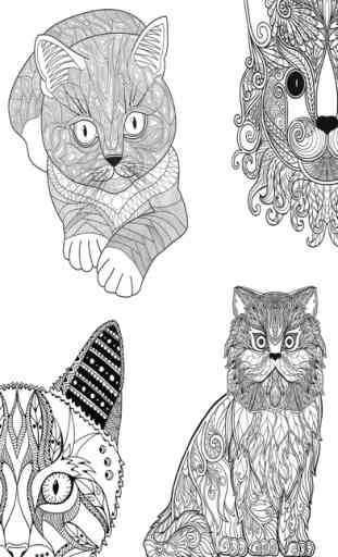 Mandalas de gatos - Libro para colorear adultos 4
