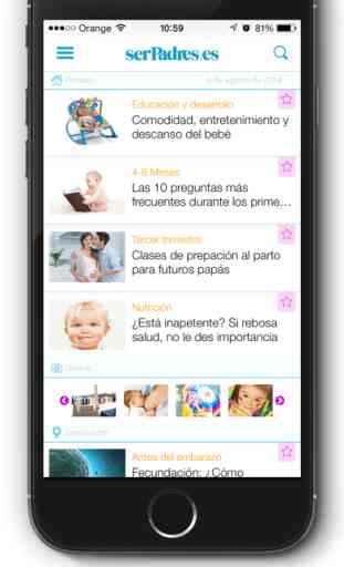 Ser Padres App. Embarazo, bebés, niños, familia, alimentación, salud. 2