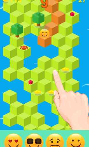 Cubo Skip Emoji Fall Down: Emoticon Rolling Ball sinfín de juegos 1
