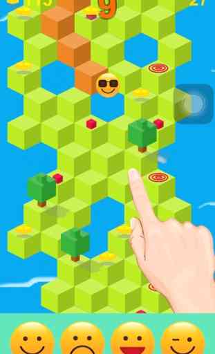 Cubo Skip Emoji Fall Down: Emoticon Rolling Ball sinfín de juegos 2