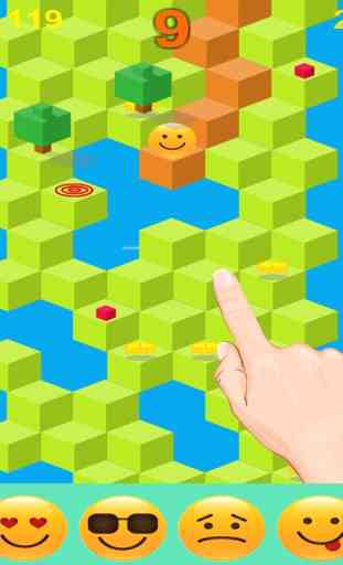 Cubo Skip Emoji Fall Down: Emoticon Rolling Ball sinfín de juegos 3