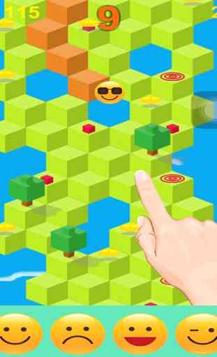 Cubo Skip Emoji Fall Down: Emoticon Rolling Ball sinfín de juegos 4