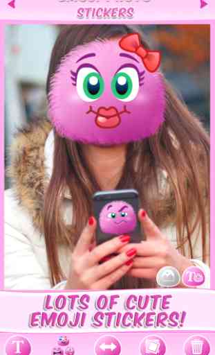 Foto pegatinas emoji: Emoticones lindos y rosados 2