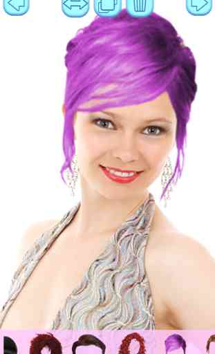 Cabello color cambio aplicación - Tratar varios colores y peinados con peluca 4