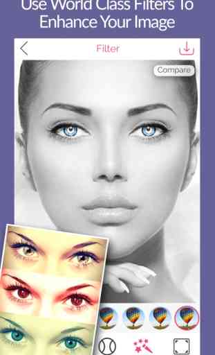 Instantánea cambiador de color de los ojos - cosméticos, lentes de contacto, la herramienta de maquillaje para facebook y aplicación social 3