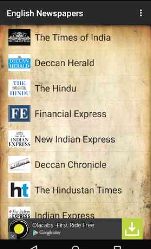 English Newspapers - India 1