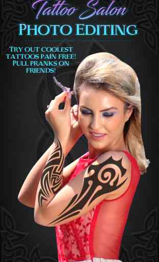 Salón de tatuaje edición de fotos - Tratar diseños del arte tatuajes para pintura cuerpo 1