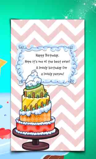 Tarjeta de Cumpleaños Virtuales - Desear Feliz Aniversario con Fondo Decorativo y el Texto Vistoso 2