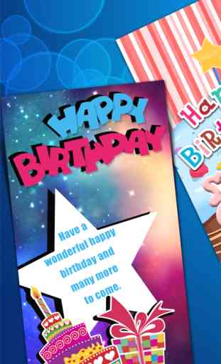 Tarjeta de Cumpleaños Virtuales - Desear Feliz Aniversario con Fondo Decorativo y el Texto Vistoso 3