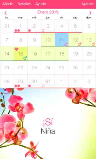 Calendario de fertilidad. 1