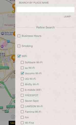 toma de corriente y Wi-Fi compartido MAPA información de ubicación 4