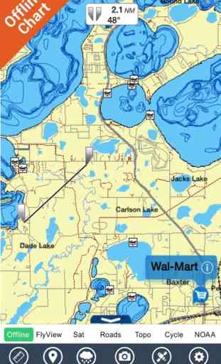 Guntersville lake map GPS fishing charts offline 3