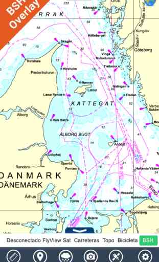 Kattegat GPS mapa para la navegación y pesca 1