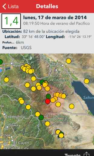 Terremoto - Informe internacional, alertas, mapas, y notificaciones personalizadas de terremotos en el mundo 3