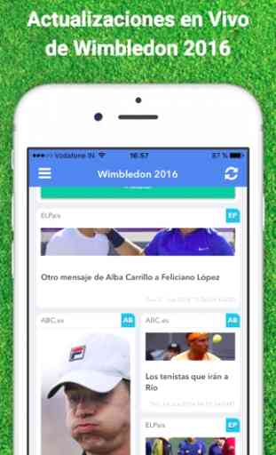Livescore para Wimbledon 2017 Resultados App 1