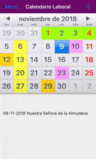 Calendario Laboral España 2019 1