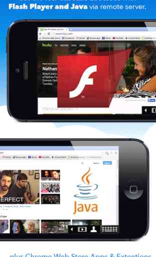 VirtualBrowser para Chrome™ Navegador con Flash browser, Java player y Extensiones - versión iPhone 1