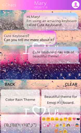 Color de Lluvia Teclado Emoji 2