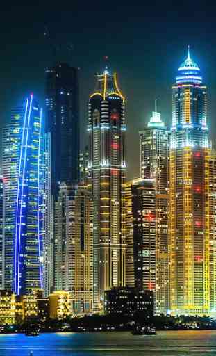 Dubai en la noche Fondo 2