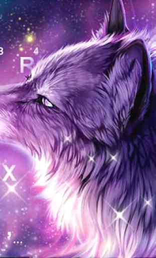 Tema Starry Wolf - Teclado cielo Violeta 1
