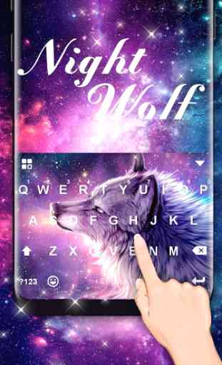 Tema Starry Wolf - Teclado cielo Violeta 2