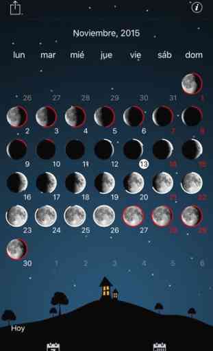 Calendario lunar para 4