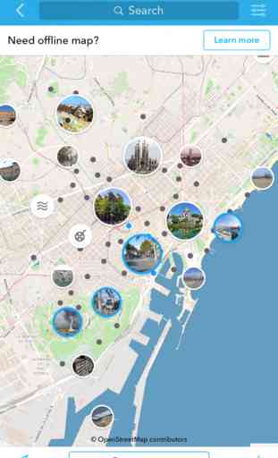 Barcelona mapa sin conexión con guías de ciudades 1
