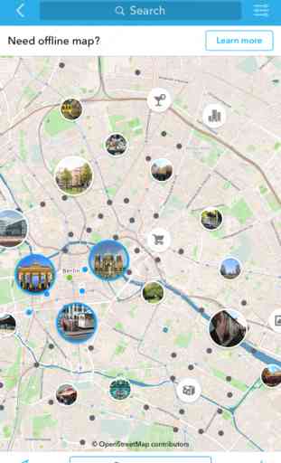 Berlín - mapa sin conexión con guías de ciudades 2