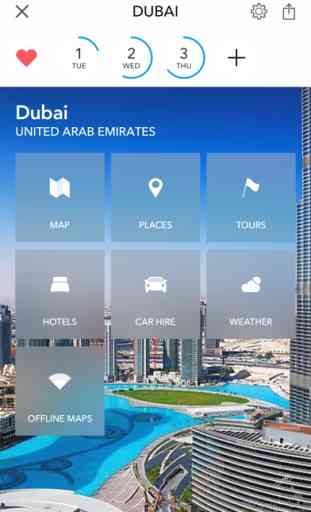 Dubái - mapa sin conexión con guías de ciudades 1