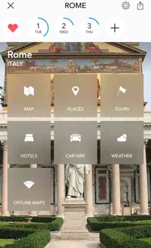 Roma - mapa sin conexión con guías de ciudades 1