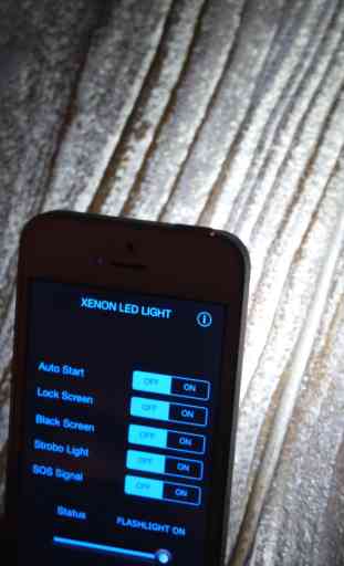 XENON LED Light - llevó la luz de xenón - Inicio Rápido, SOS función, bloqueo de pantalla, pantalla Negro y Luz Strobo! 3