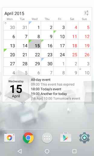 Calendar Widget (key) 2