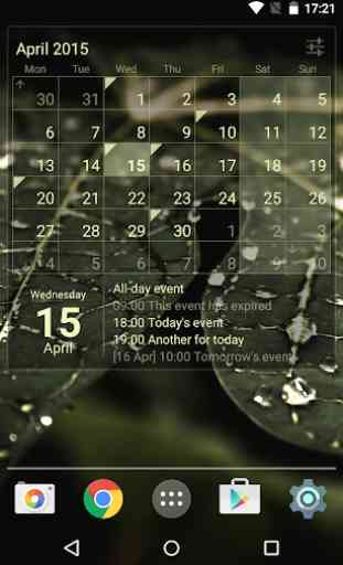 Calendar Widget (key) 3