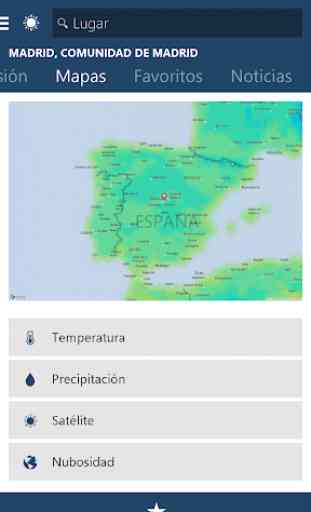 MSN El Tiempo: Previsión, mapa 2