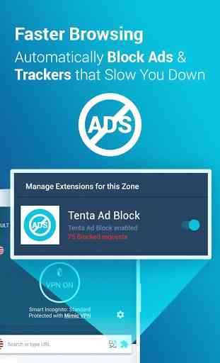 Tenta Private VPN Browser + Ad Blocker (Beta) 2