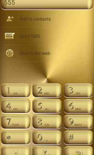 Dialer Solid Gold Theme for Drupe and ExDialer 2