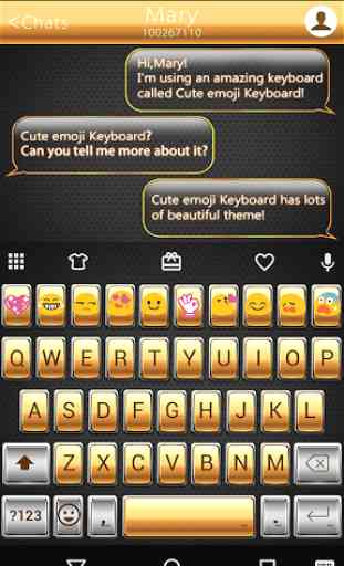 Gold Classic Emoji Keyboard 1