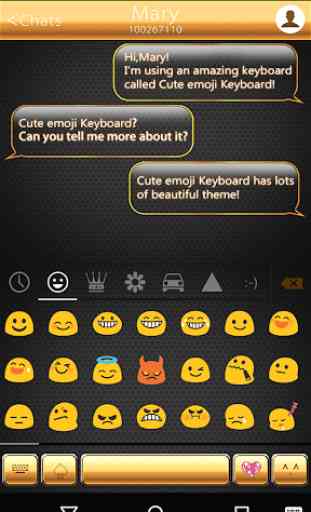 Gold Classic Emoji Keyboard 2