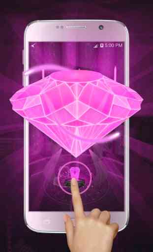 Pink Diamond Love 3D Theme 3