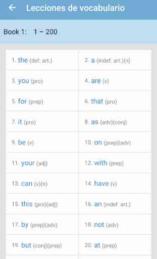 Aprenda vocabulario en inglés 3