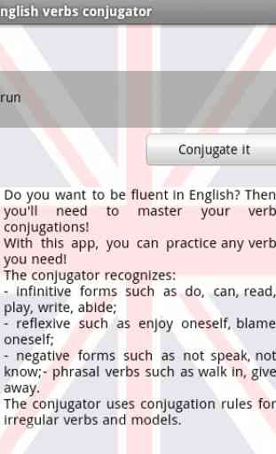 Conjugador de verbos en inglés 2